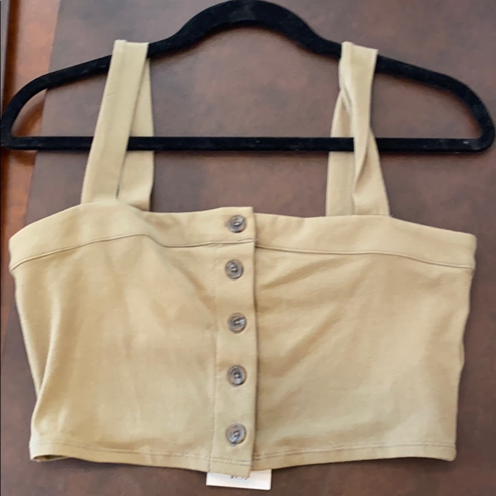 Army Green Tank Crop Top